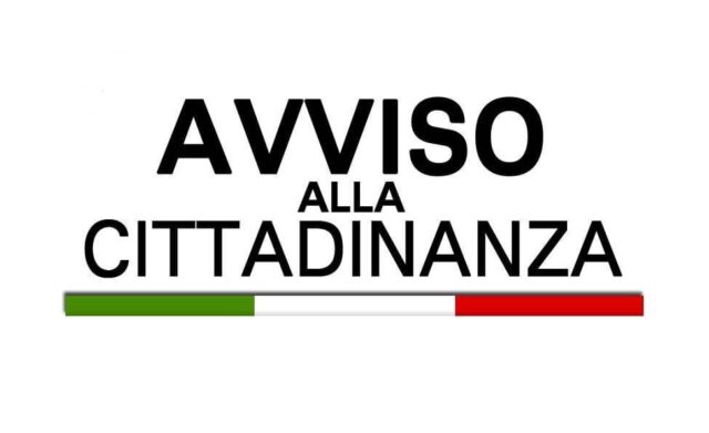 AVVISO ALLA CITTADINANZA